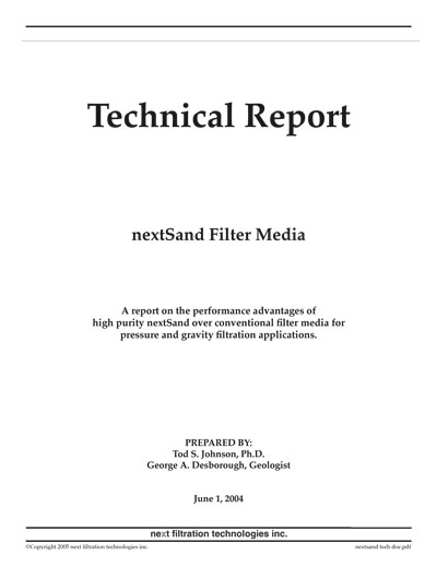 nextSand TechnicalDocument